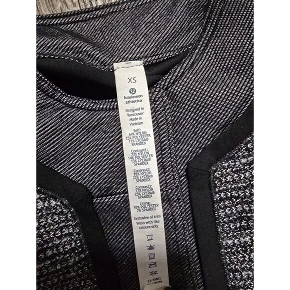 Women's Lululemon Cocoon Car Coat Black/Coco Pique Black/Shine Dot Black XS - Picture 2 of 4